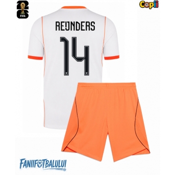 Țările de Jos Tijjani Reijnders #14 Echipament de Fotbal Replică Mondial 2026 Copii Deplasare (+ Șorturi)